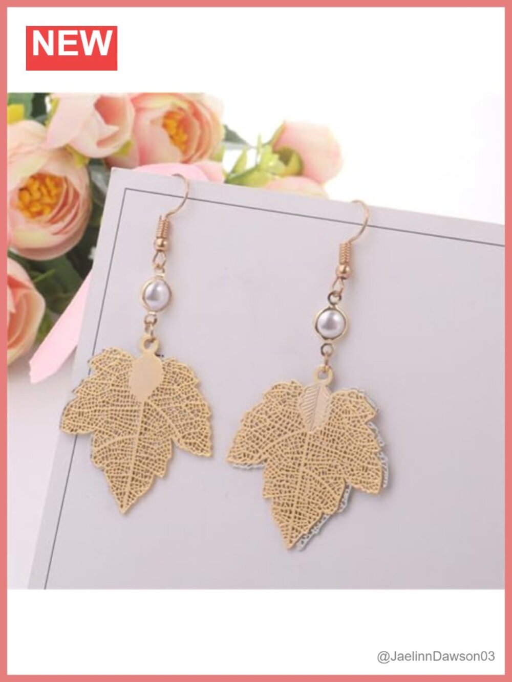 Drop & Dangle Leaf Earrings Hypoallergenic Alloy Latch Back